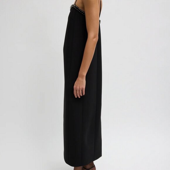 Tibi Bonded Twill Beaded Strappy Dress - Picture 4 of 8